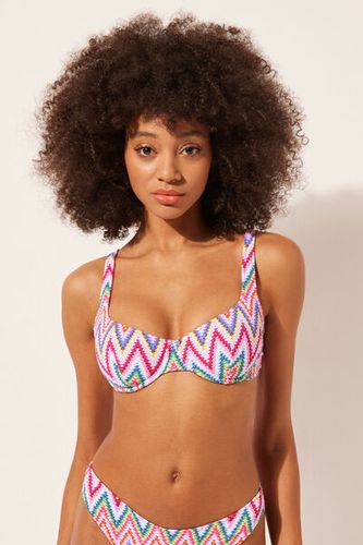 Balconette Relleno Ligero Bikini Chevron Mujer Velikost 2 - Calzedonia - Modalova