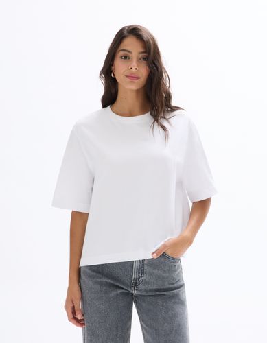 T-shirt en coton épais boxy - blanc - celio - Modalova