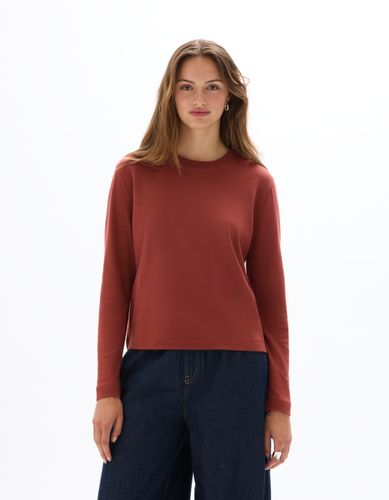 T-shirt uni à manches longues - marron - celio - Modalova