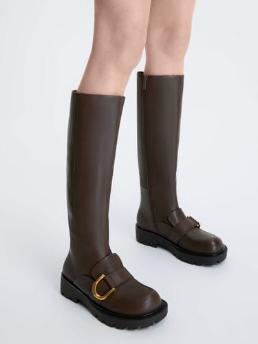 Charles & Keith - Gabine Loafer Knee-High Boots - Charles & Keith - Modalova