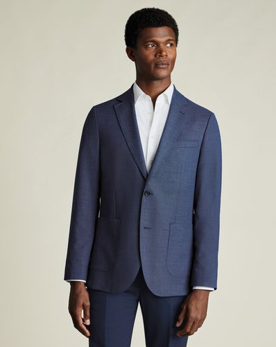Men's Luxury Italian Hopsack Wool Jacket - Royal , 36S by - Charles Tyrwhitt - Modalova