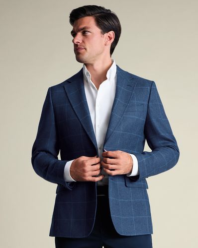Men's Wool Texture Checkered Jacket - Indigo , 36R by - Charles Tyrwhitt - Modalova
