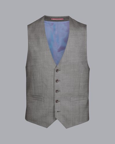 Men's Sharkskin Suit Waistcoat - , w38 by - Charles Tyrwhitt - Modalova