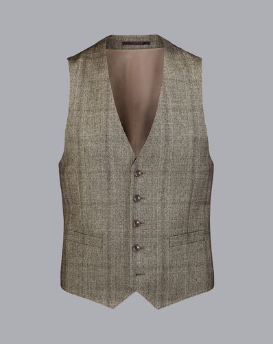 Men's Oatmeal Prince Of Wales Check Suit Waistcoat, w38 by - Charles Tyrwhitt - Modalova