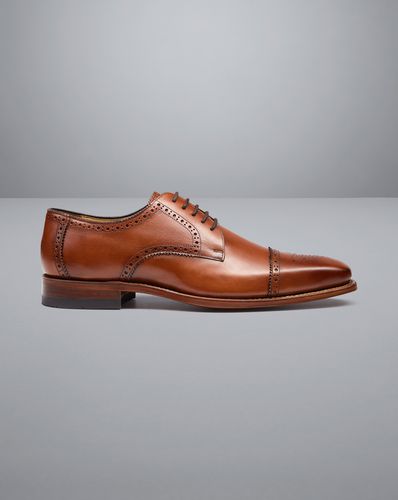 Men's Square Toe Derby Brogue Shoes - Tan , 10 by - Charles Tyrwhitt - Modalova