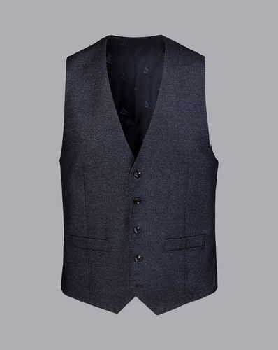Men's Italian Flannel Suit Waistcoat - Ink , w36 by - Charles Tyrwhitt - Modalova