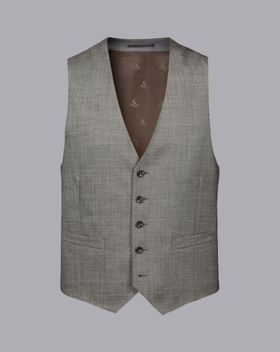 Men's Sharkskin Suit Waistcoat - Light , w36 by - Charles Tyrwhitt - Modalova