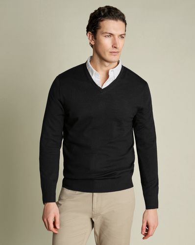 Men's Merino V-Neck Jumper - , XXL by - Charles Tyrwhitt - Modalova