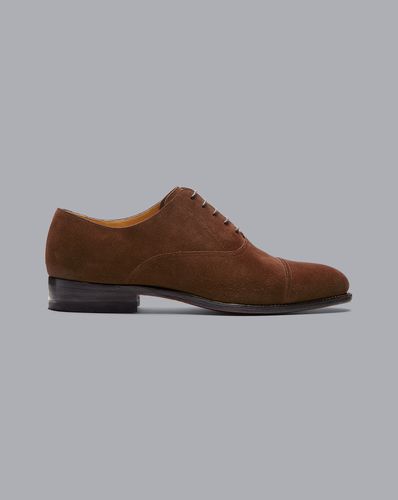 Men's Suede Oxford Shoes - Walnut , 10.5 R by - Charles Tyrwhitt - Modalova