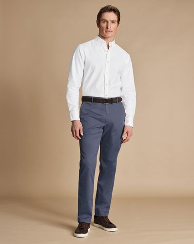 Men's Ultimate Non-Iron Chinos - Steel , 32/30 by - Charles Tyrwhitt - Modalova