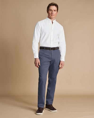 Men's Ultimate Non-Iron Chinos - Steel , 36/30 by - Charles Tyrwhitt - Modalova