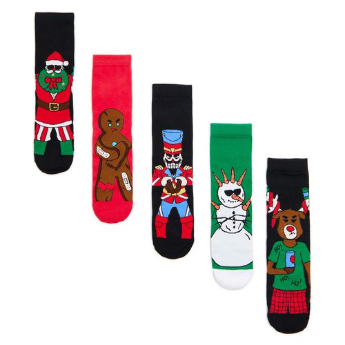 Pack de 5 pares de calcetines navideños - Cropp - Modalova