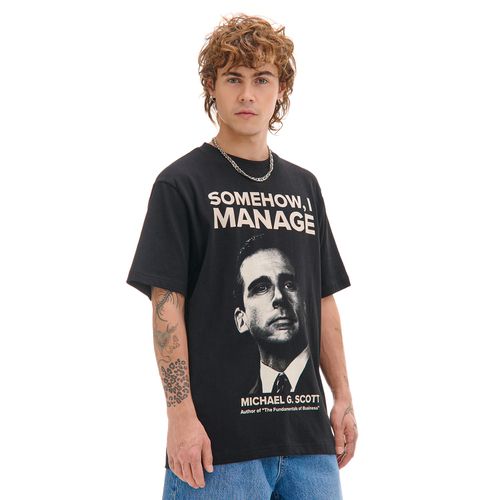 Camiseta negra con estampado The Office - Cropp - Modalova