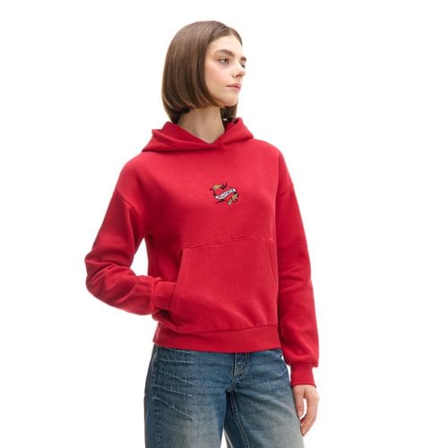 Sudadera roja con capucha - Cropp - Modalova