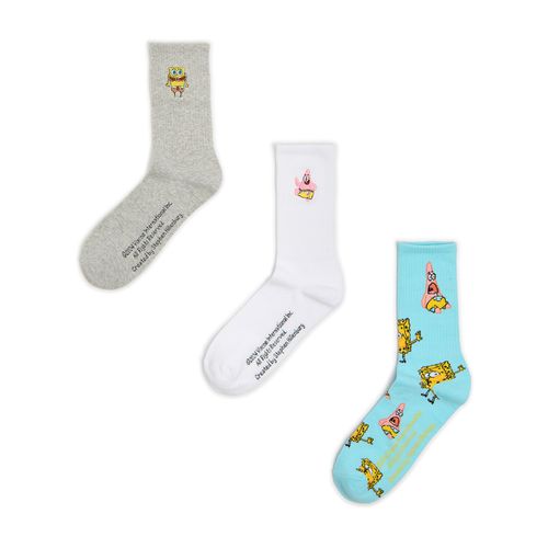 Pack de 3 pares de calcetines largos SpongeBob SquarePants - Cropp - Modalova