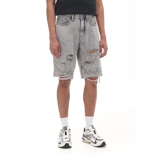 Shorts de mezclilla con efecto lavado - Cropp - Modalova