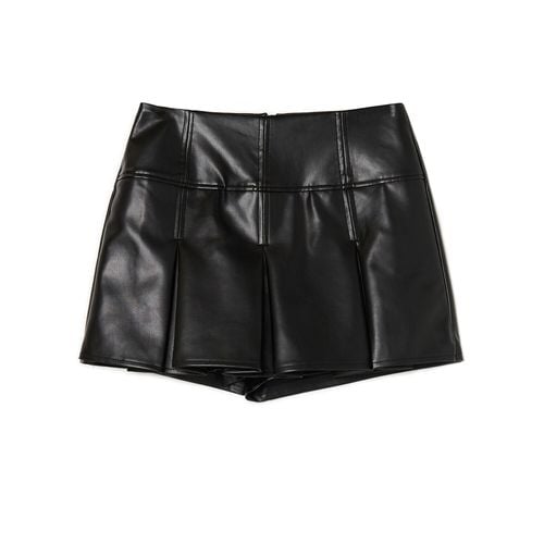 Falda-shorts de polipiel - Cropp - Modalova