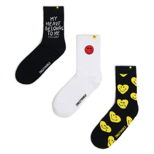 Pack de 3 pares de calcetines largos Smiley® World - Cropp - Modalova