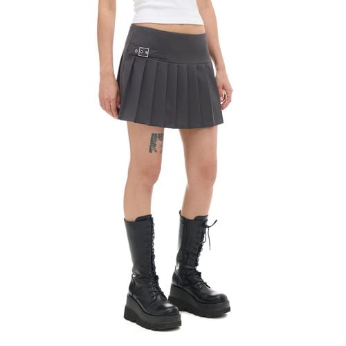 Cropp - Minifalda lisa - Gris claro - Cropp - Modalova