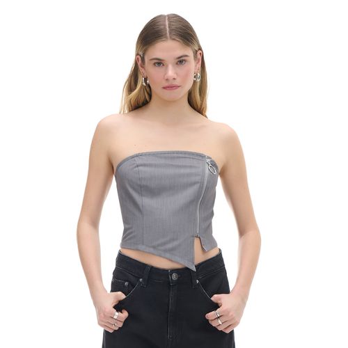 Cropp - Crop top - grigio scuro - Cropp - Modalova