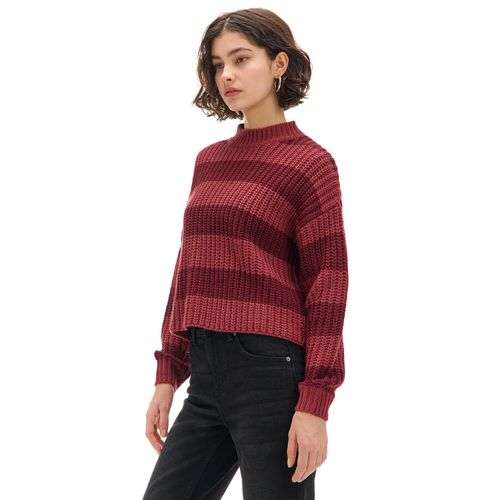 Cropp - Maglione a righe - maroon - Cropp - Modalova