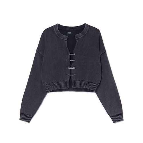 Cropp - Cardigan - grigio scuro - Cropp - Modalova