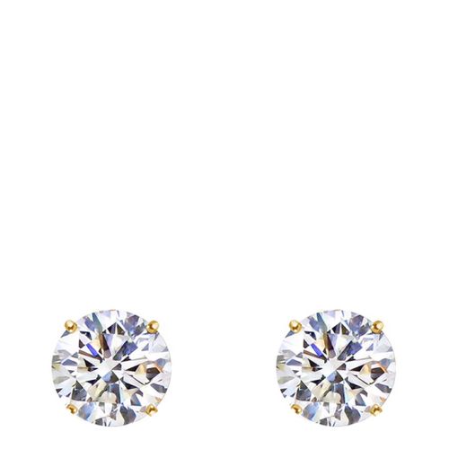 K Gold Plated CZ Stud Earrings - Stephen Oliver - Modalova