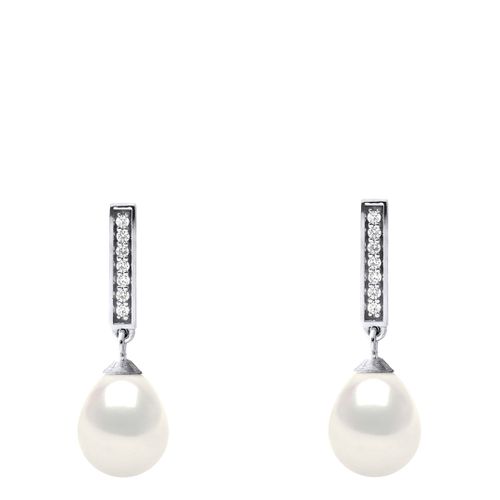 Natural Freshwater Diamond Pearl Drop Earrings - Ateliers Saint Germain - Modalova