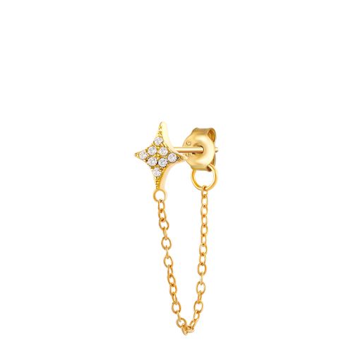 Gold Plated Earrings with Swarovski Crystals - Ma Petite Amie - Modalova