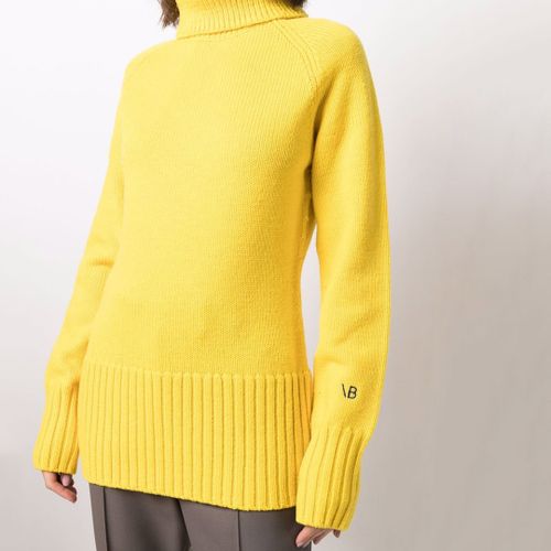 Yellow Turtle Neck Jumper - Victoria Beckham - Modalova