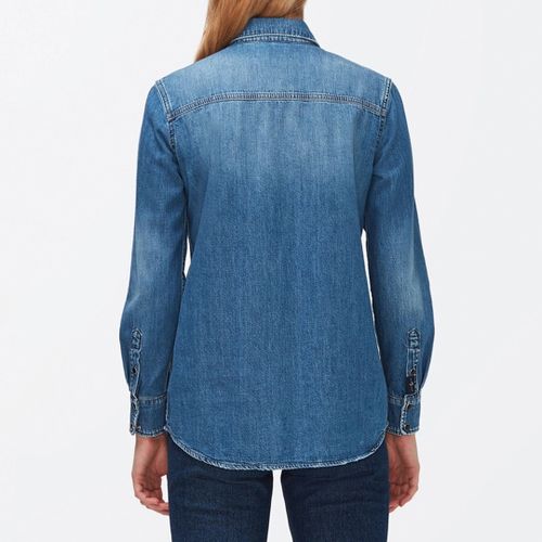 Mid Blue Emilia Denim Shirt - 7 For All Mankind - Modalova