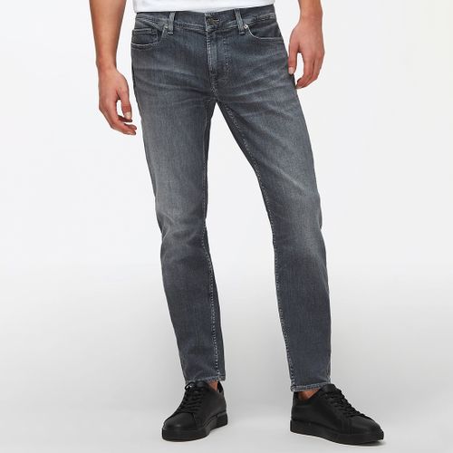 Washed Black Paxtyn Slim Stretch Jeans - 7 For All Mankind - Modalova