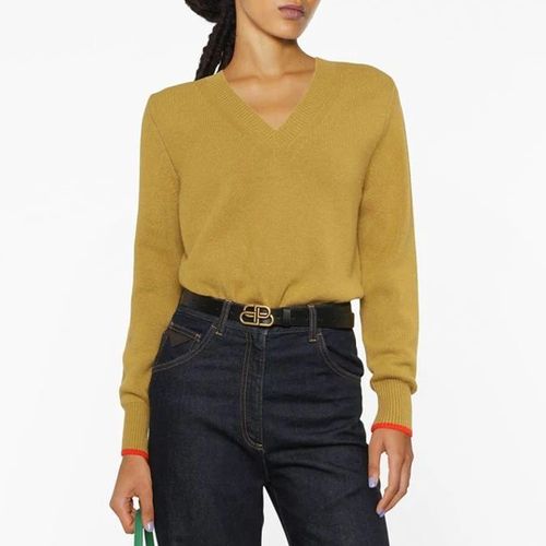 Olive Double V-Neck Cashmere Jumper - Victoria Beckham - Modalova