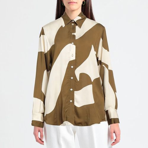 Khaki/Cream Pointed Collar Shirt - Victoria Beckham - Modalova