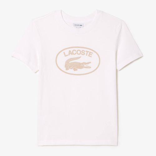 Teen's White/Beige Logo T-Shirt - Lacoste - Modalova