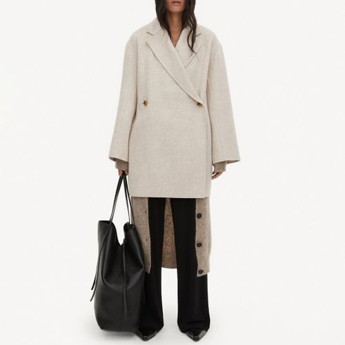 Wool Double Breasted Notch Collar Coat - By Malene Birger - Modalova