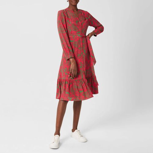 Red/Green Clarisse Printed Dress - Hobbs London - Modalova