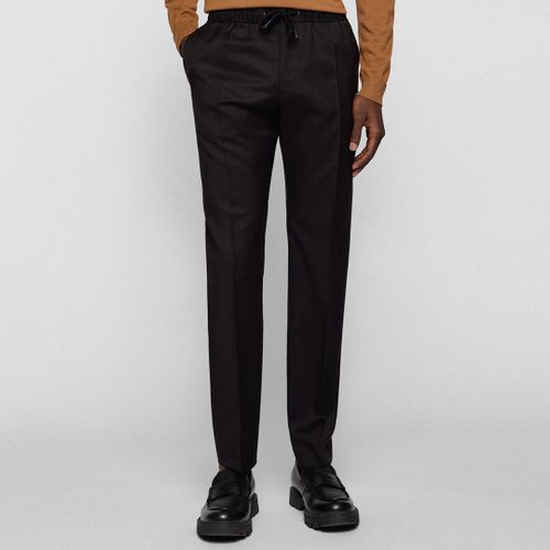 Black Banks Wool Trousers - BOSS - Modalova