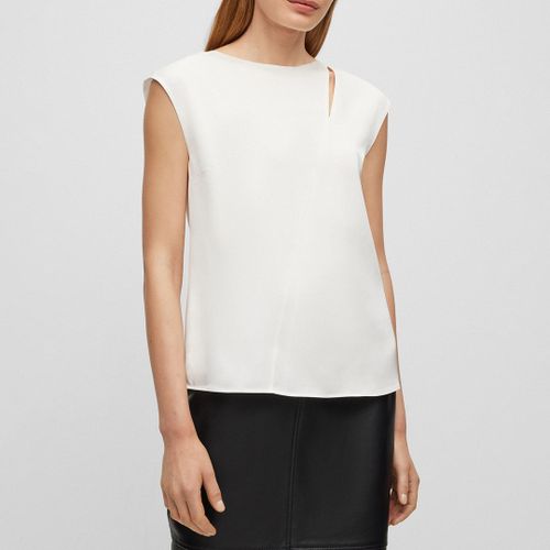 White Ianno Stretch Top - BOSS - Modalova