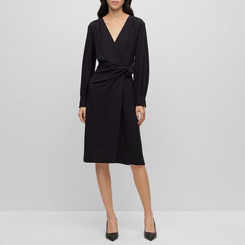 Black Dojafa Stretch Midi Dress - BOSS - Modalova