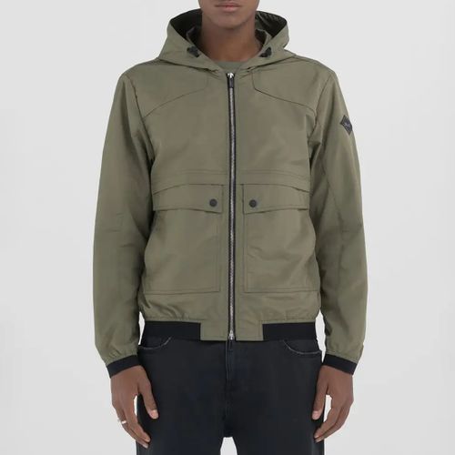 Khaki Hooded Short Coat - Replay - Modalova