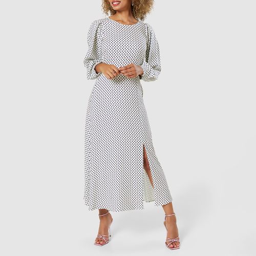 Grey Printed A-Line Dress - Closet - Modalova