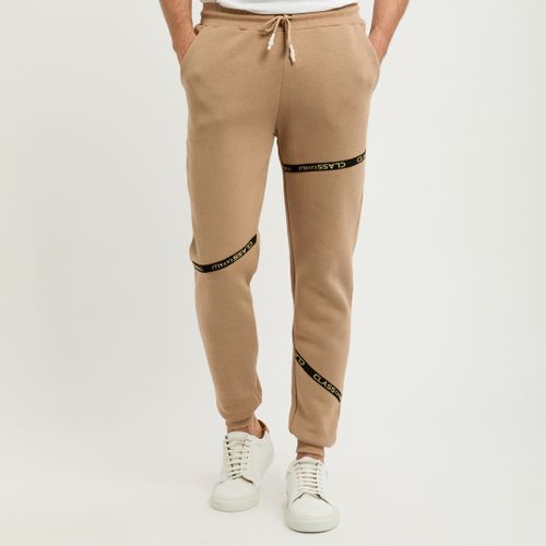 Camel Brushed Fleece Joggers - Cavalli Class - Modalova