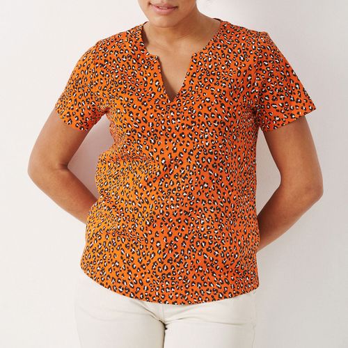 Orange Gesinas V-Neck Cotton Blouse - Part Two - Modalova