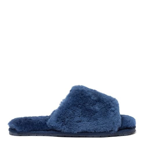 Women's Navy Slider Slippers - Fenland Sheepskin - Modalova