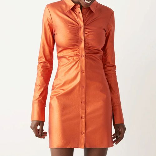 Orange Zelda Metallic Cotton Dress - & Other Stories - Modalova