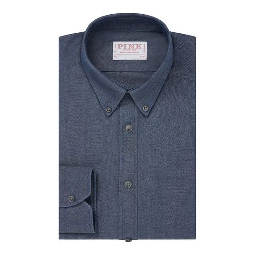 Blue Slim Fit Oxford Cotton Shirt - Thomas Pink - Modalova