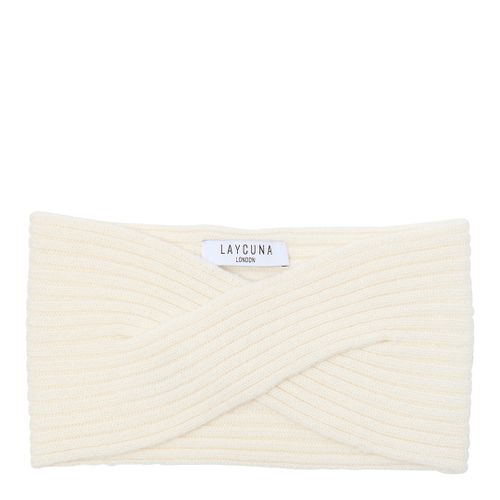 Cream Cashmere Twist Headband - Laycuna London - Modalova