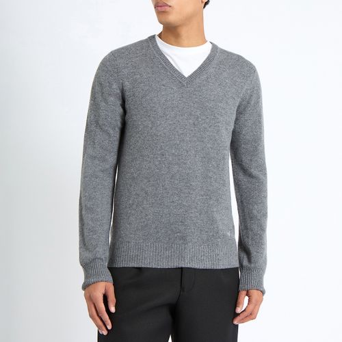 Grey Knitted Cashmere Jumper - Emporio Armani - Modalova