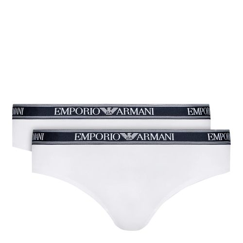 White 2-Pack Cotton Briefs - Emporio Armani - Modalova